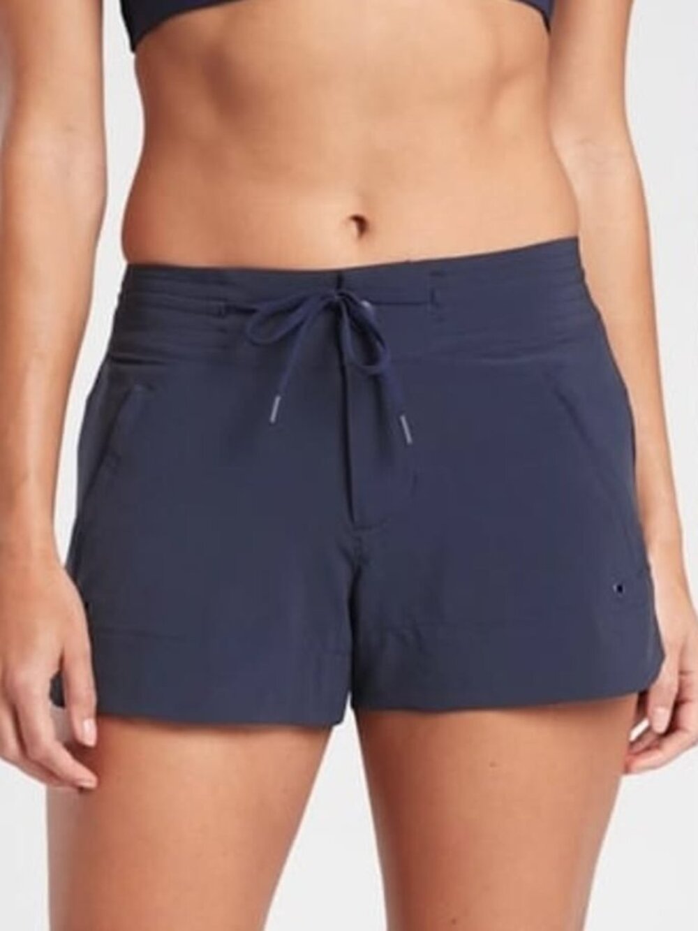 Athleta Women's Hudson Boardshort Swim Shorts in Navy Blue Size 6